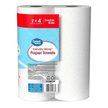 Everyday strong paper towel rolls, double pack with split sheets