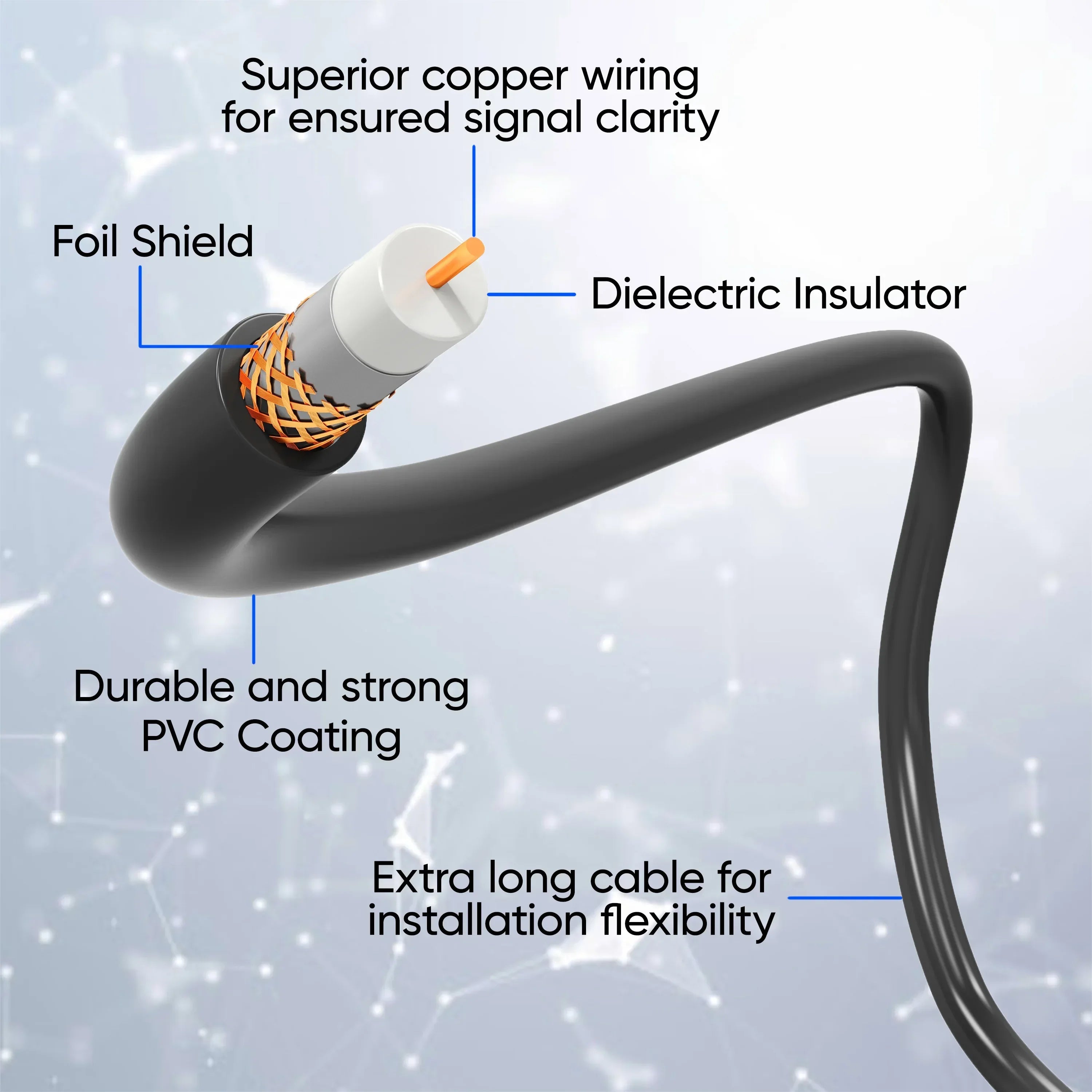 onn Indoor Dual-Color Amplified Antenna, 50 mile Range