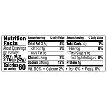 Nutrition Facts panel for HERDEZ Queso Blanco dip