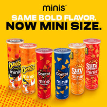 Mini snack cups lineup in assorted flavors from Cheetos, Doritos, and SunChips minis