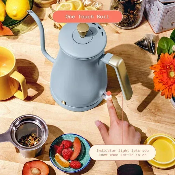 Beautiful 1-Liter Electric Gooseneck Kettle 1200 W, by Drew Barrymore