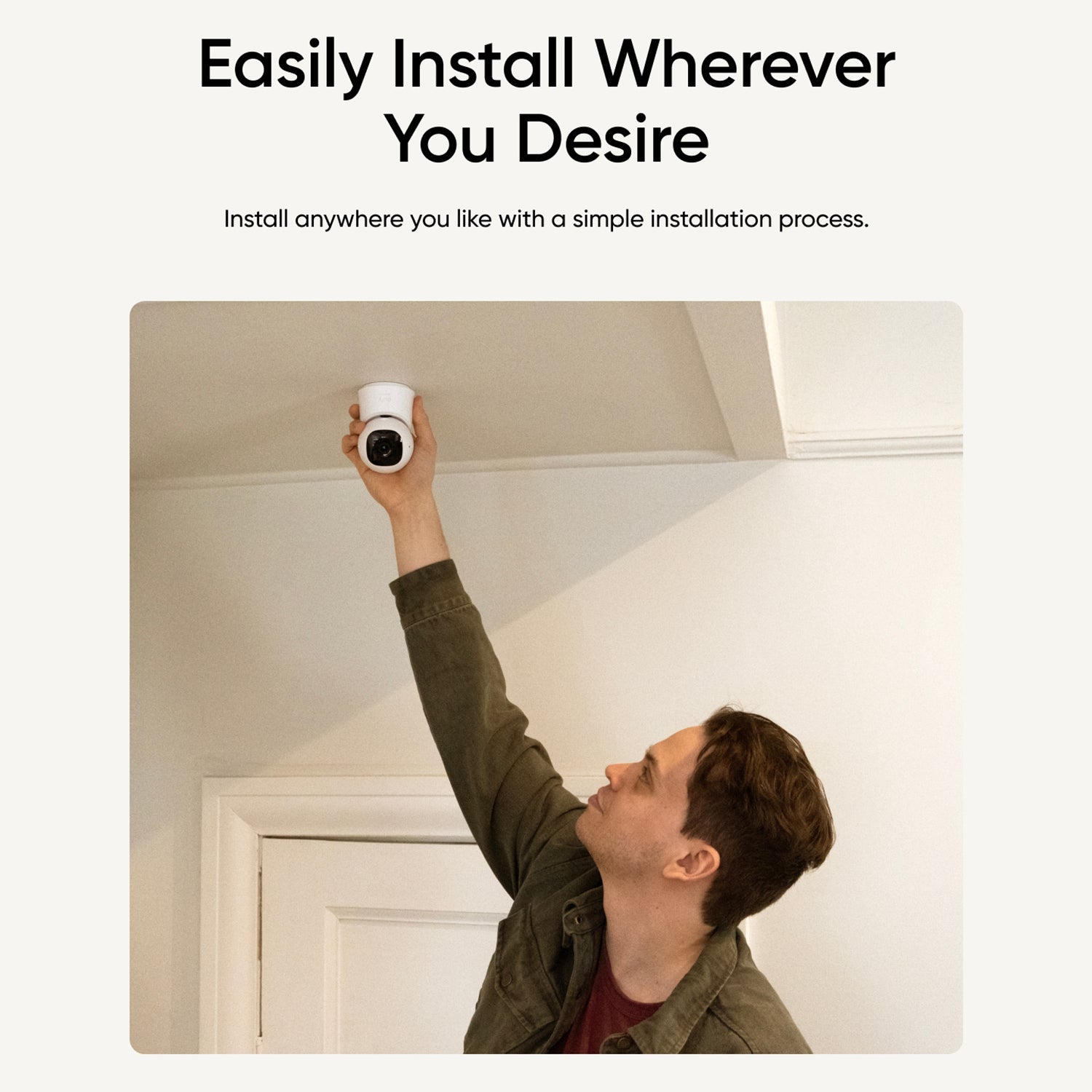 eufy Solo Indoor-Cam C220 Wired 2K Surveillance Camera, 24/7 Recording, AI Human Detection