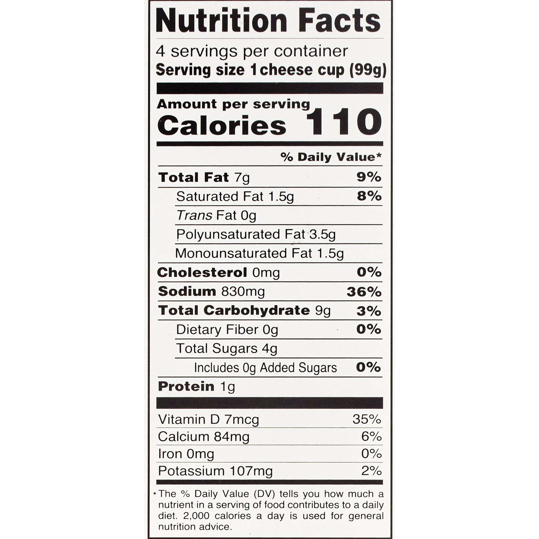 Ricos® Nacho Cheese Sauce 3.5oz Cup, 4 Count, Shelf-Stable, Ready-to-Eat