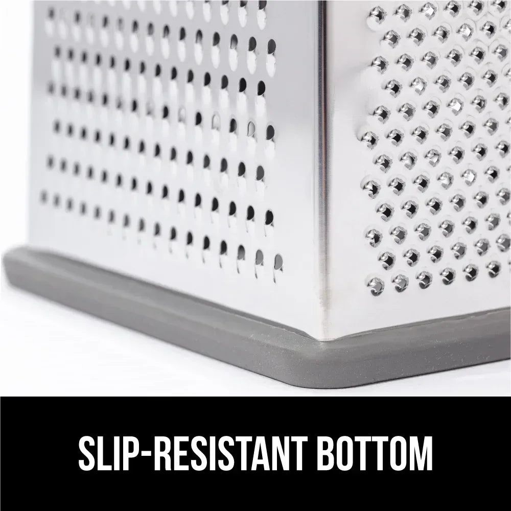 GORILLA GRIP Cheese Grater, BPA Free Stainless Steel Box Graters, Cheeses and Veggie Shredder - USA MEGA SHOP