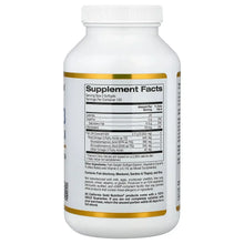 Omega-3 fish oil bottle supplement facts panel with serving size and nutrient table