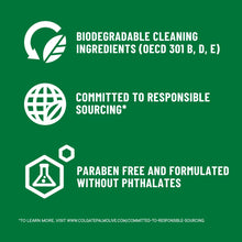 Irish Spring deodorant soap bar packaging icons: biodegradable and responsible sourcing.