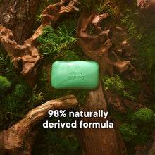 Irish Spring deodorant soap bar, bright green, centered on display.