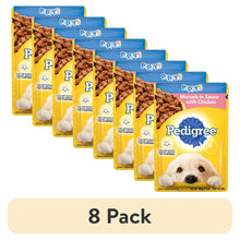 Pedigree puppy wet food pouches, morsels in sauce with chicken, 8 pack