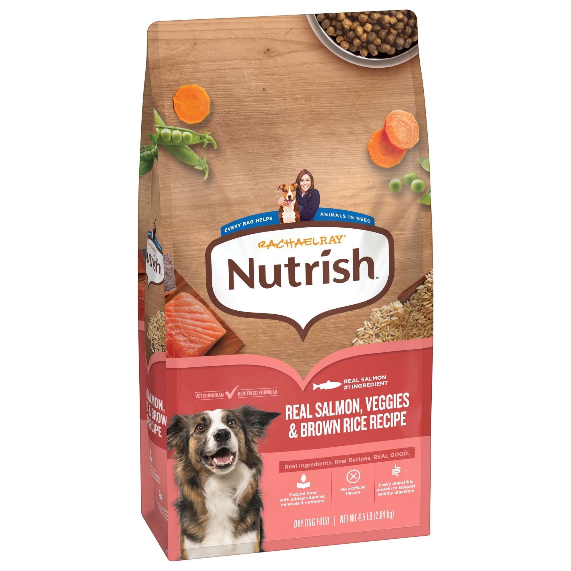 Rachael Ray Nutrish Dry Dog Food Real Salmon, Veggies & Brown Rice Recipe