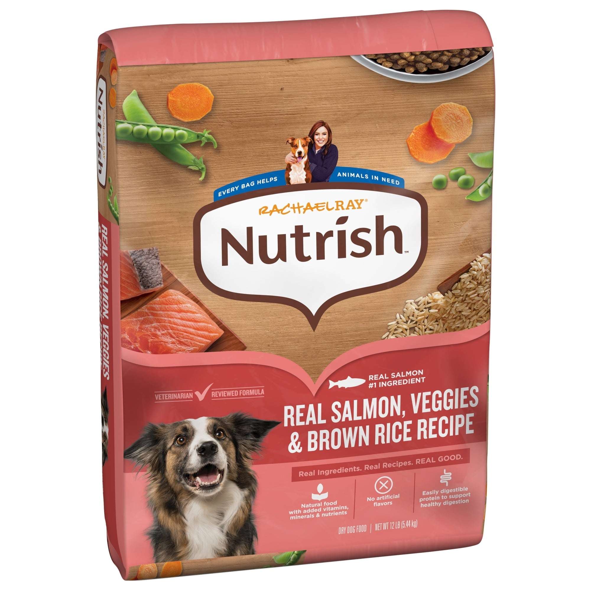 Rachael Ray Nutrish Dry Dog Food Real Salmon, Veggies & Brown Rice Recipe