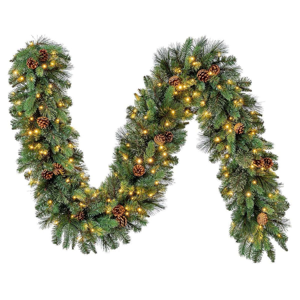 9‚Äô Pre-lit LED With Twinkle Artificial Greenery Garland - USA MEGA SHOP