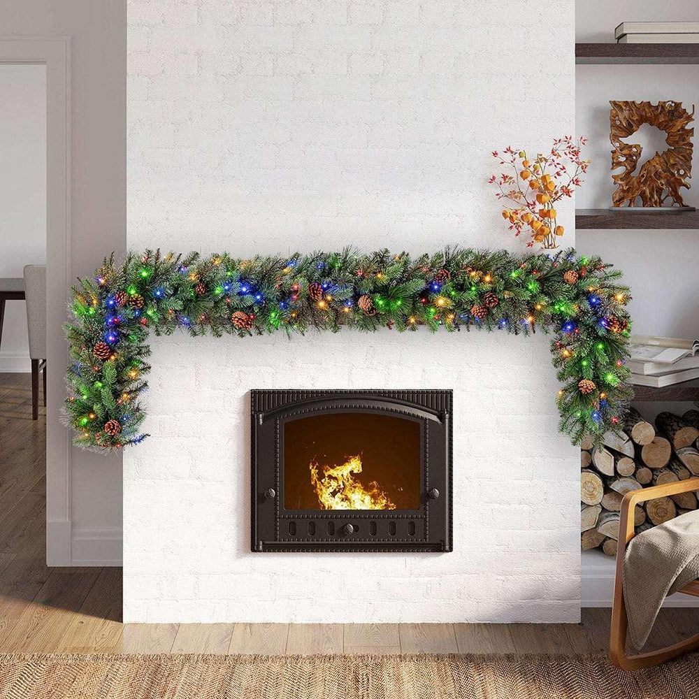 9‚Äô Pre-lit LED With Twinkle Artificial Greenery Garland - USA MEGA SHOP