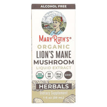 MaryRuth's Organic Lion's Mane liquid extract box, alcohol-free Herbal supplement