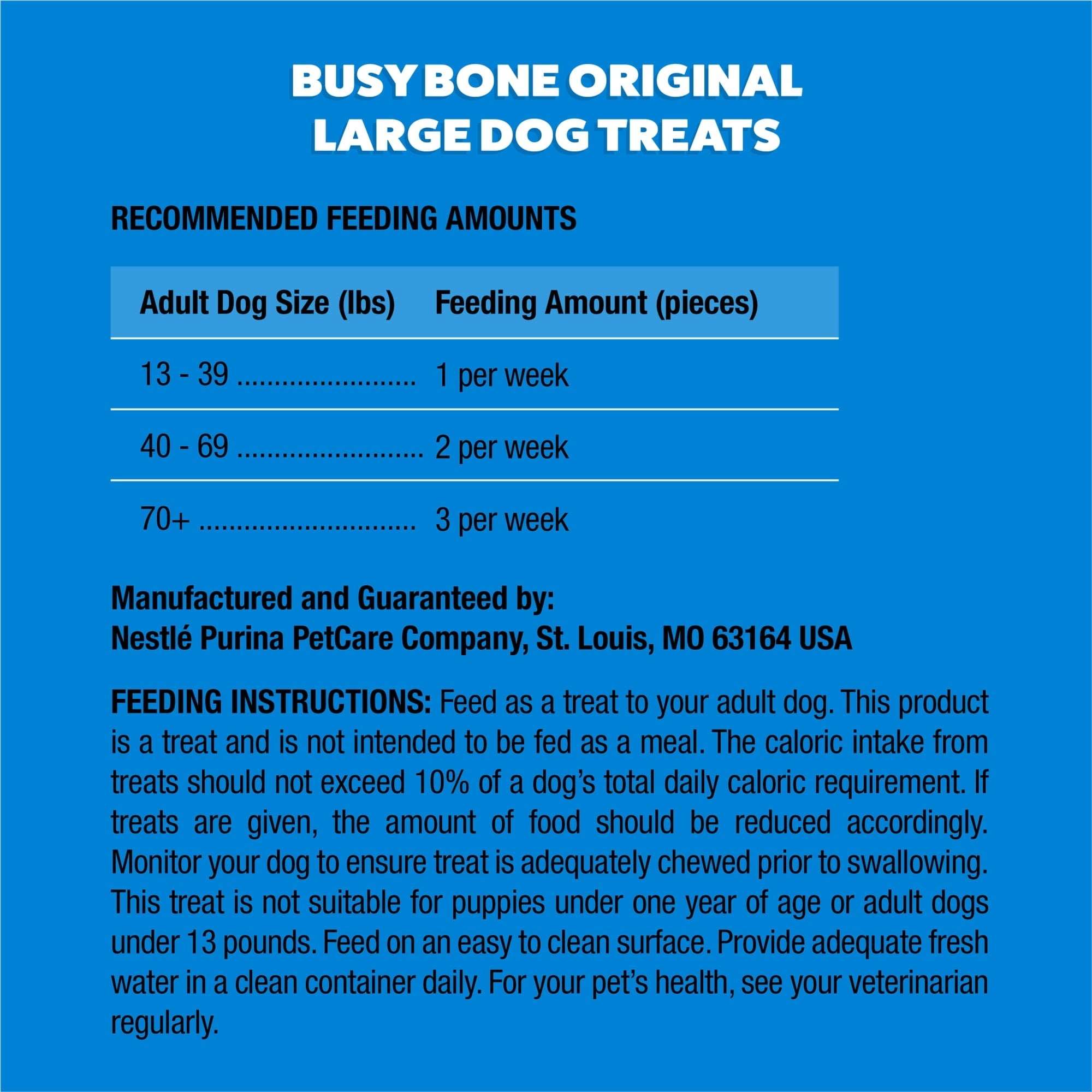 Purina Busy Bone Original Chew Large Dog Chew Treats, 21 oz.