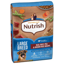 Large-breed dry dog food bag: Real Beef, Pea & Brown Rice, front view