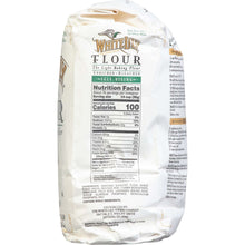White Lily self-rising flour bag, Nutrition Facts panel on the back
