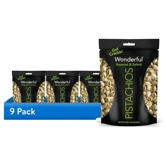 Wonderful Pistachios In-Shell Roasted & Salted Nuts, 24 Ounce Bag