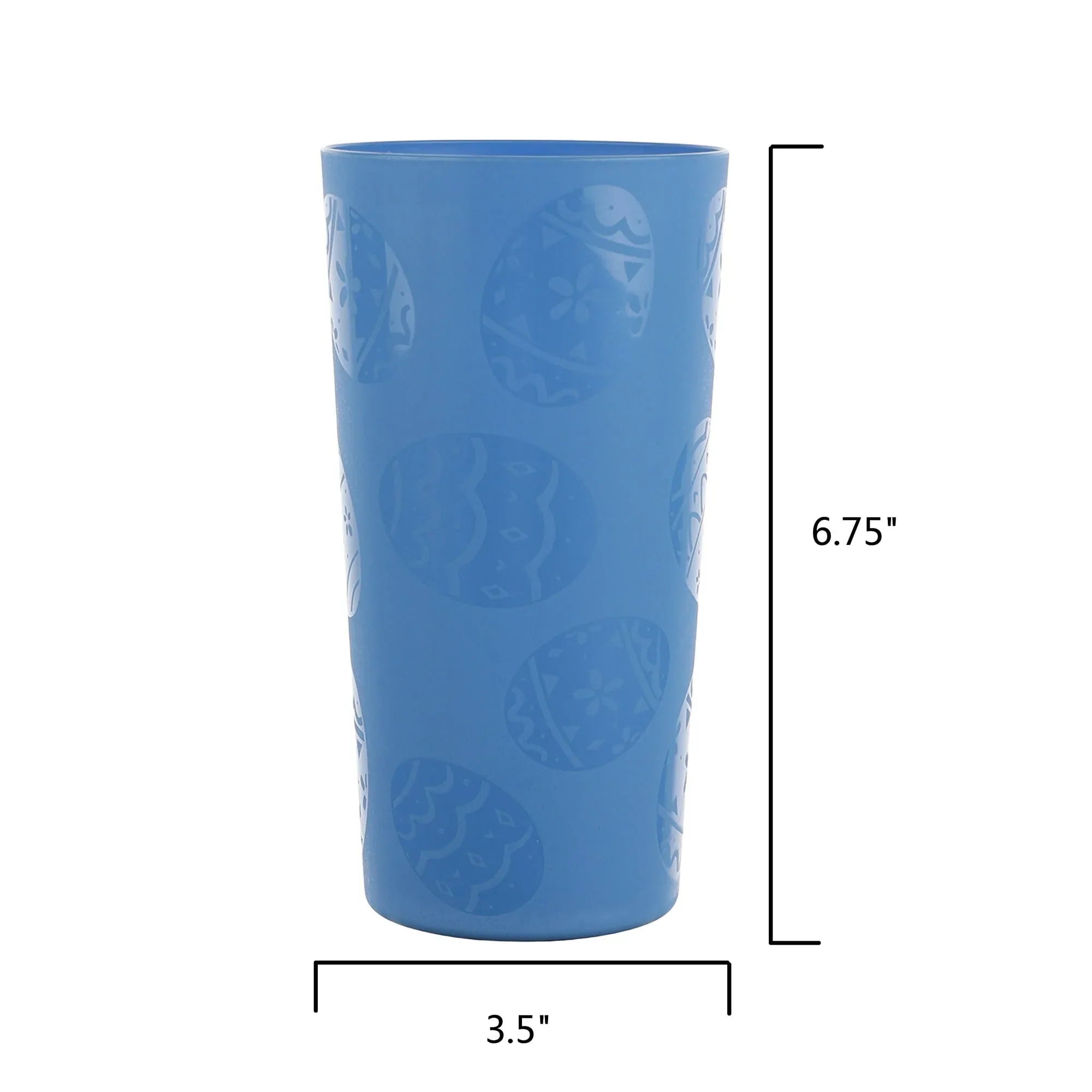 Mainstays 30-Piece Blue Etched Easter Egg Plastic Dinnerware Set, Includes 10 Plates, 10 Bowls, 10 Tumblers