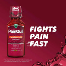 Vicks PainQuil bottle with “fights pain fast” text on pain relief packaging