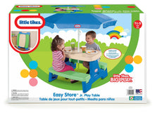 Little Tikes Big Play Easy Store Jr play table box with blue umbrella artwork