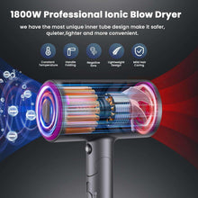 NEXPURE hair dryer with see-through inner barrel showing heating coil detail