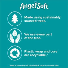 Toilet paper pack with sustainability icons on teal background