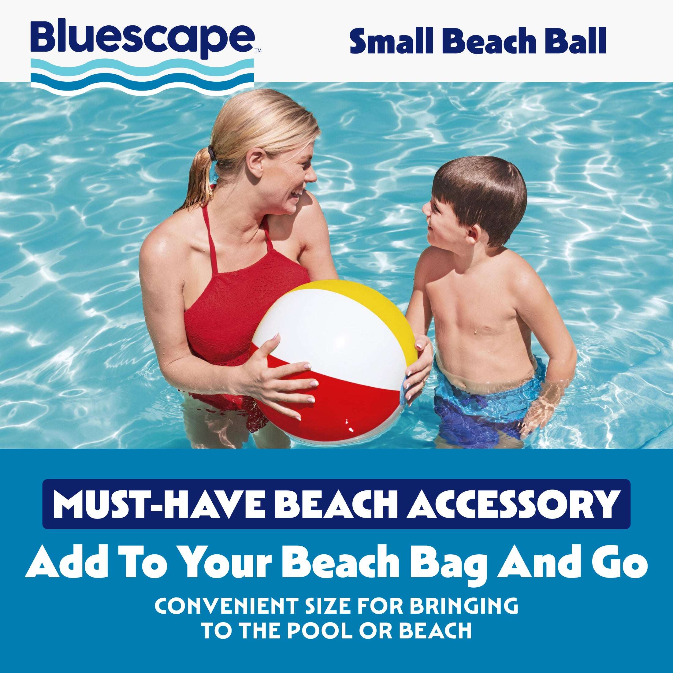 Bluescape Multi-Color Inflatable Pool and Beach Ball 13", Child Unisex, Ages 2+