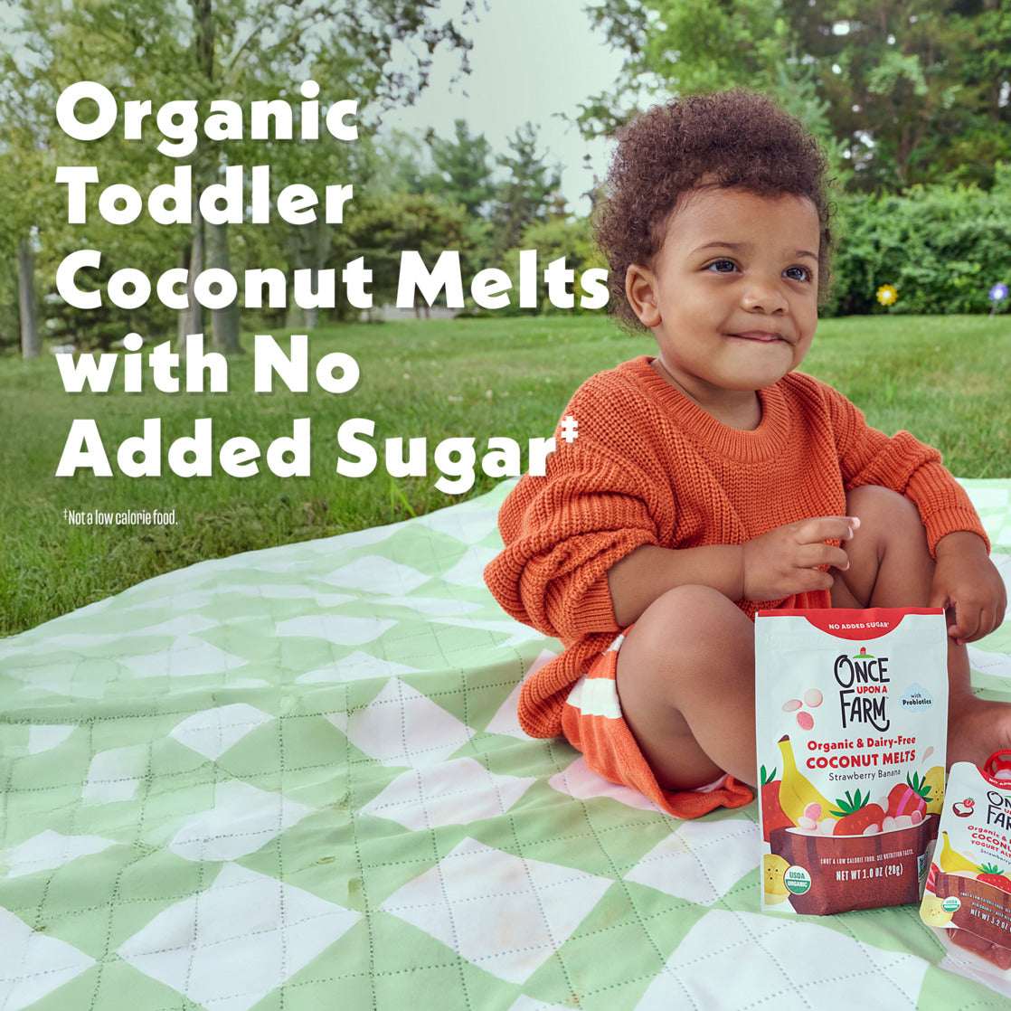 Once Upon a Farm Organic Coconut Melts, Strawberry Banana, 1oz Bag