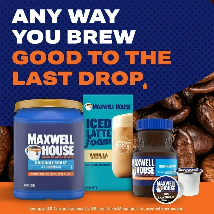 Maxwell House Original Roast Ground Coffee, 10.3 oz Canister, Medium