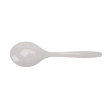 Melamine salad serving spoon in speckled light gray