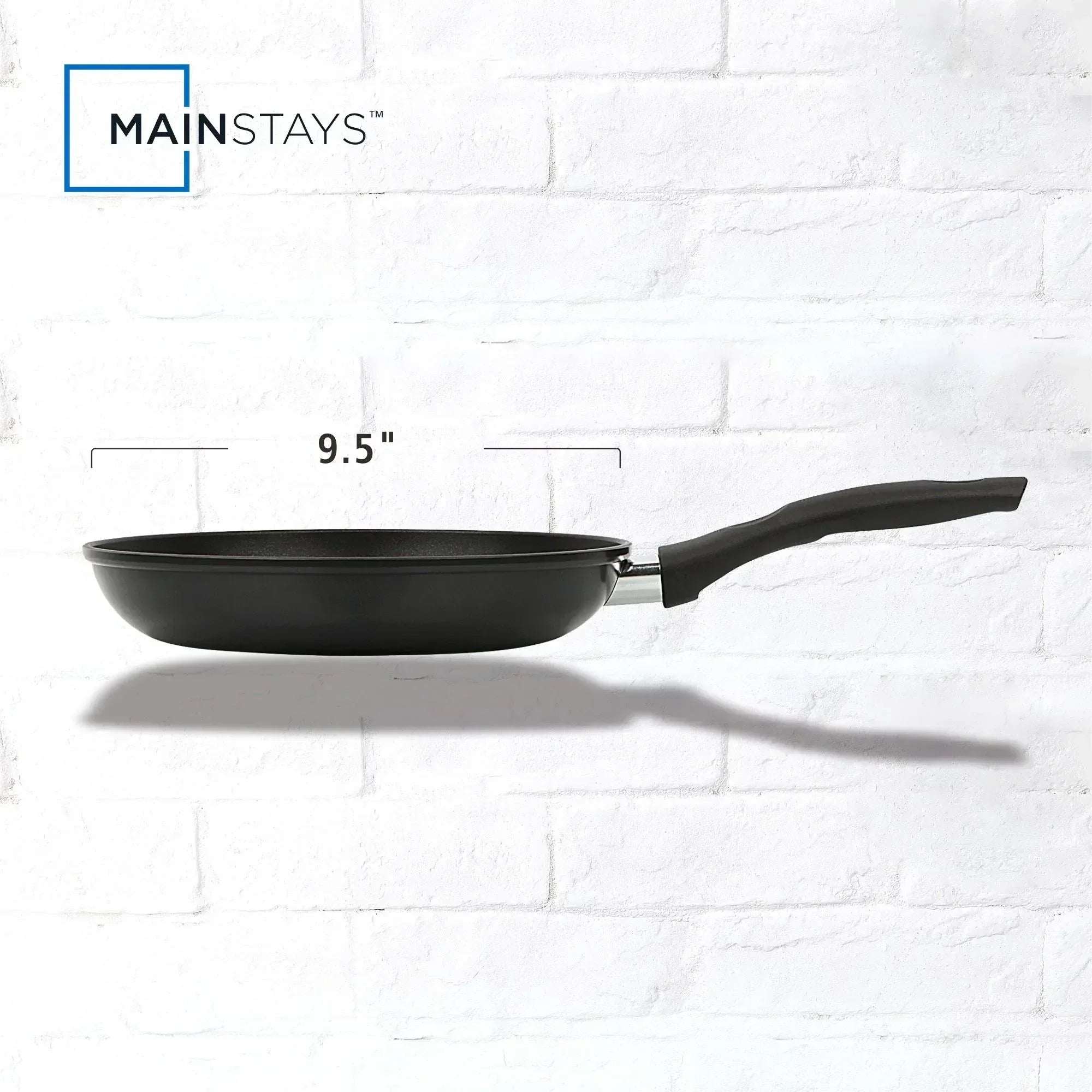 Mainstays 9.5" Non-Stick Aluminum Alloy Skillet Black Dishwasher Safe