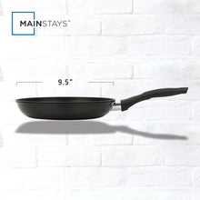 9.5-inch black non-stick skillet with riveted handle