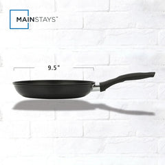 Mainstays 9.5" Non-Stick Aluminum Alloy Skillet Black Dishwasher Safe