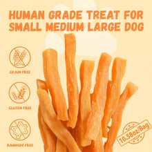 Orange sweet potato dog treat sticks