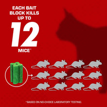 Green bait block with mice silhouettes and "12 mice" claim
