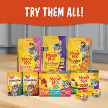 Assorted wet cat food boxes lineup with a Try them all header and cat illustrations