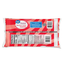 Great Value assorted sandwich creme cookies bag back with ingredient and barcode panel