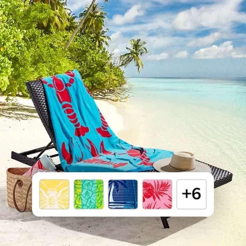 Member's Mark Set of 2 Oversized Beach Towels, 40" X 72", Assorted Designs