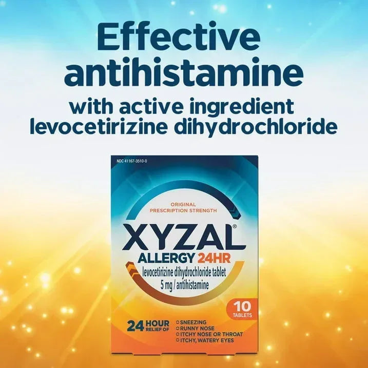 Xyzal Allergy Relief 24-Hour Antihistamine Tablets, 5 mg, 10 Count