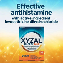 Xyzal Allergy 24HR antihistamine tablets box with levocetirizine, 10-count