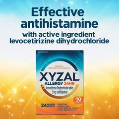 Xyzal Allergy Relief 24-Hour Antihistamine Tablets, 5 mg, 10 Count