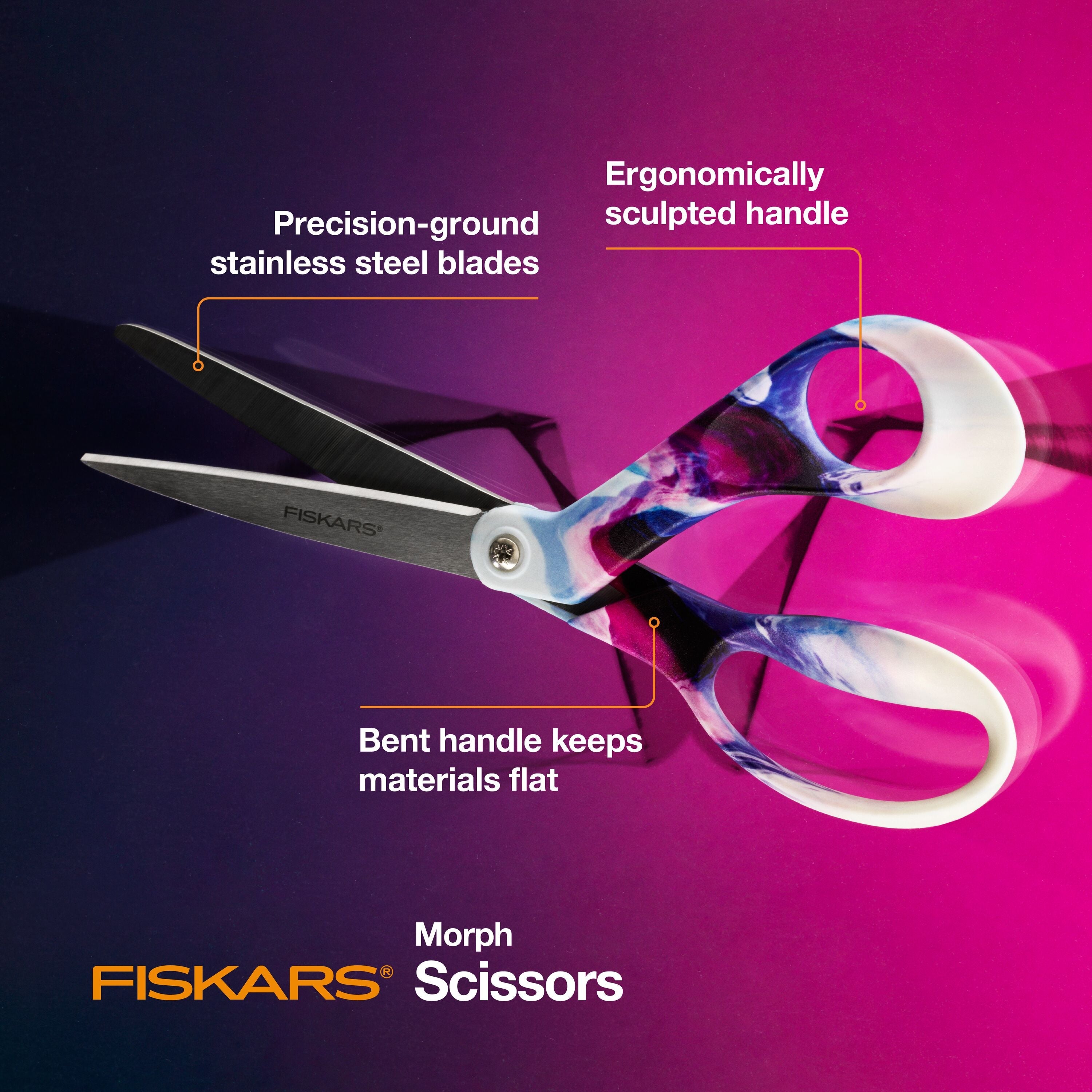 Fiskars Explore Stainless-Steel All-Purpose Scissors 8", Morph
