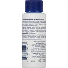 Mane 'n Tail and Body shampoo bottle back label with barcode and ingredient text