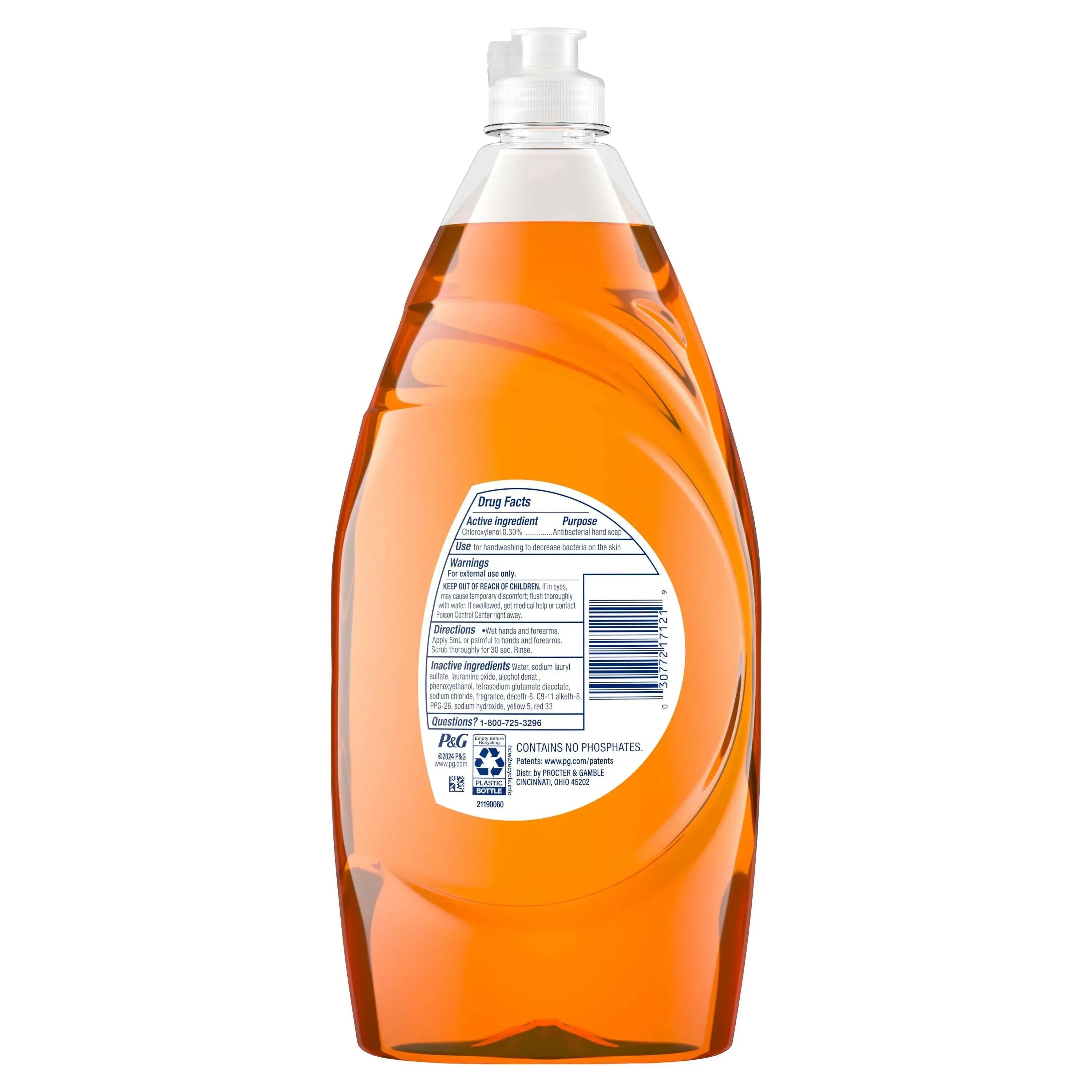 Dawn Ultra Antibacterial Hand Soap, Orange, 30.8 fl oz