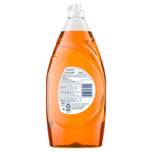Dawn antibacterial hand soap bottle with orange liquid, back label view