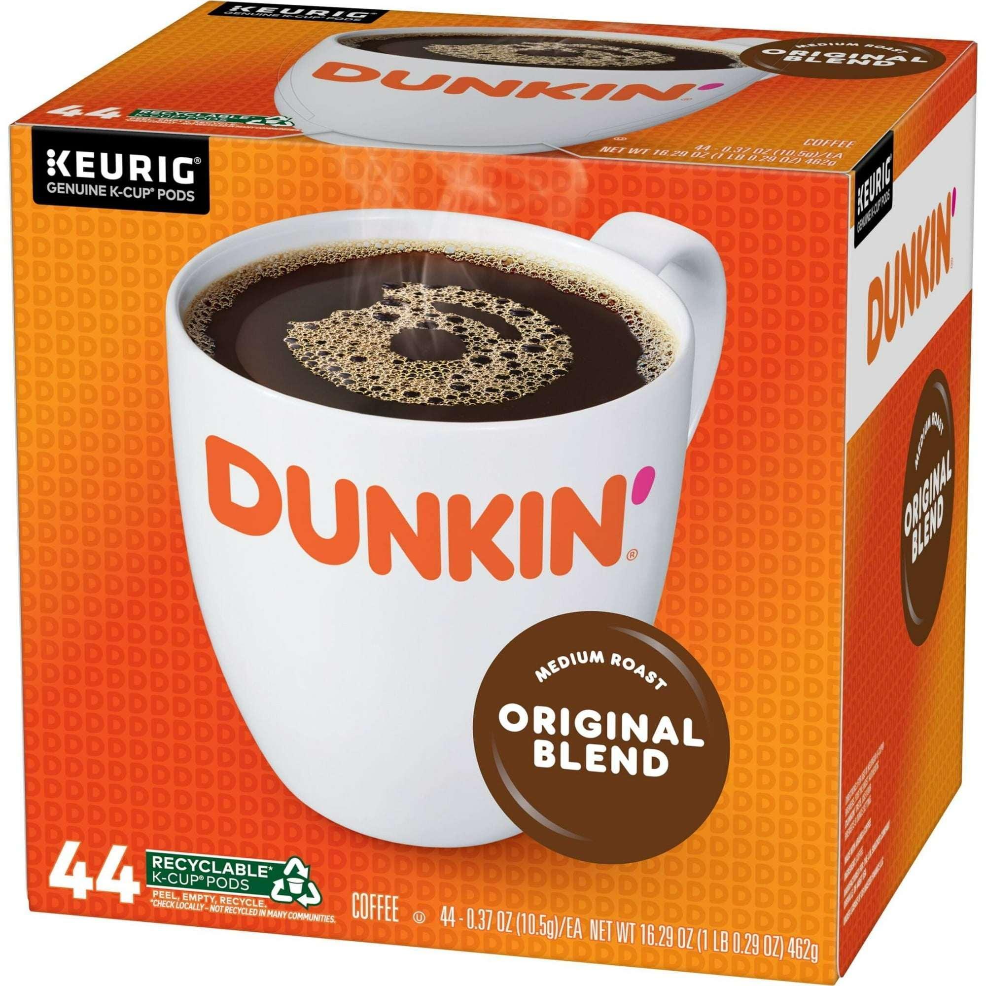 Dunkin’ Original Blend Medium Roast Coffee, Keurig K Cup Pods, 44 Count Box