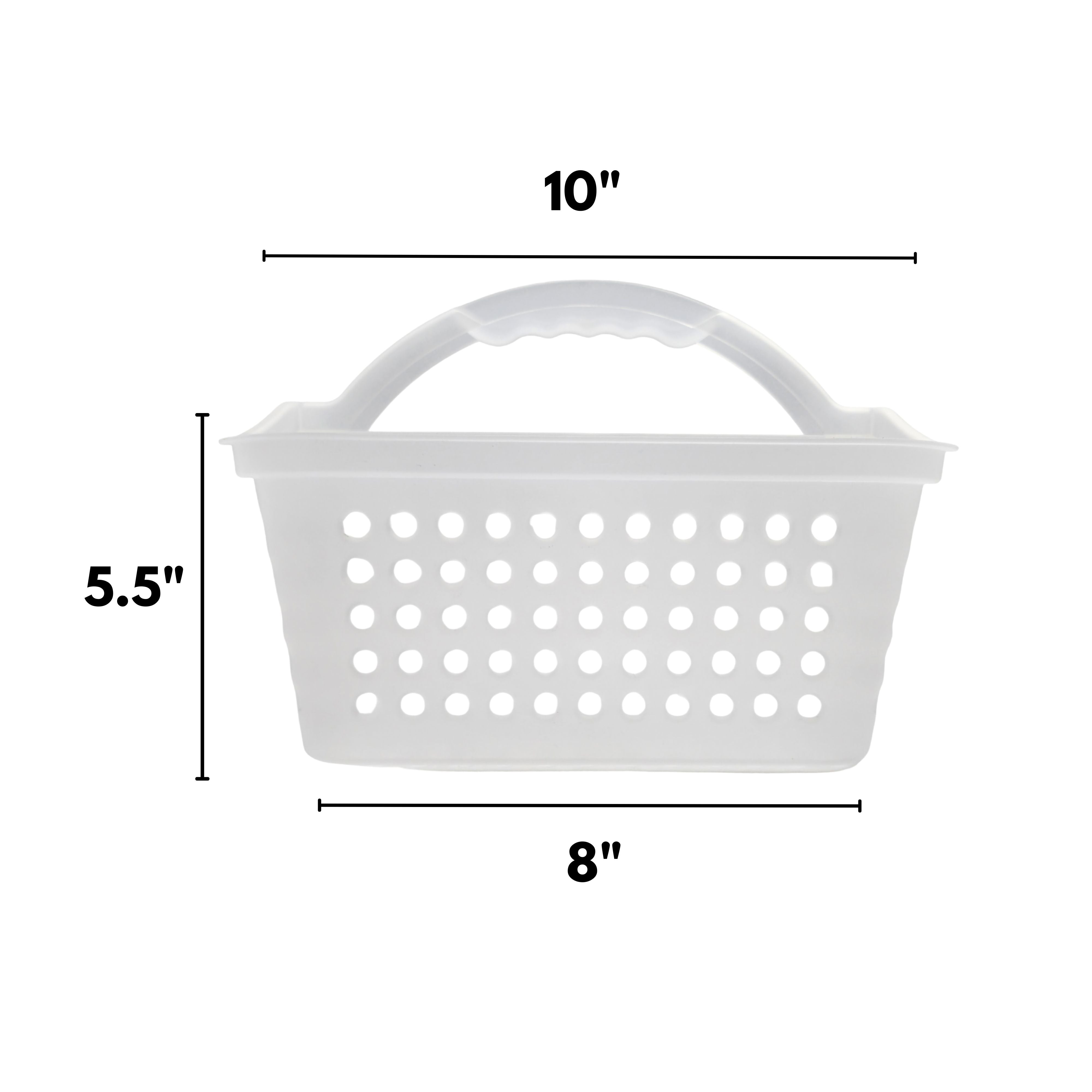 Mainstays Small Portable Shower Caddy Frost Plastic