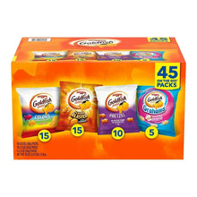 Goldfish snack variety pack box with single-serve cracker bags and 45-count label