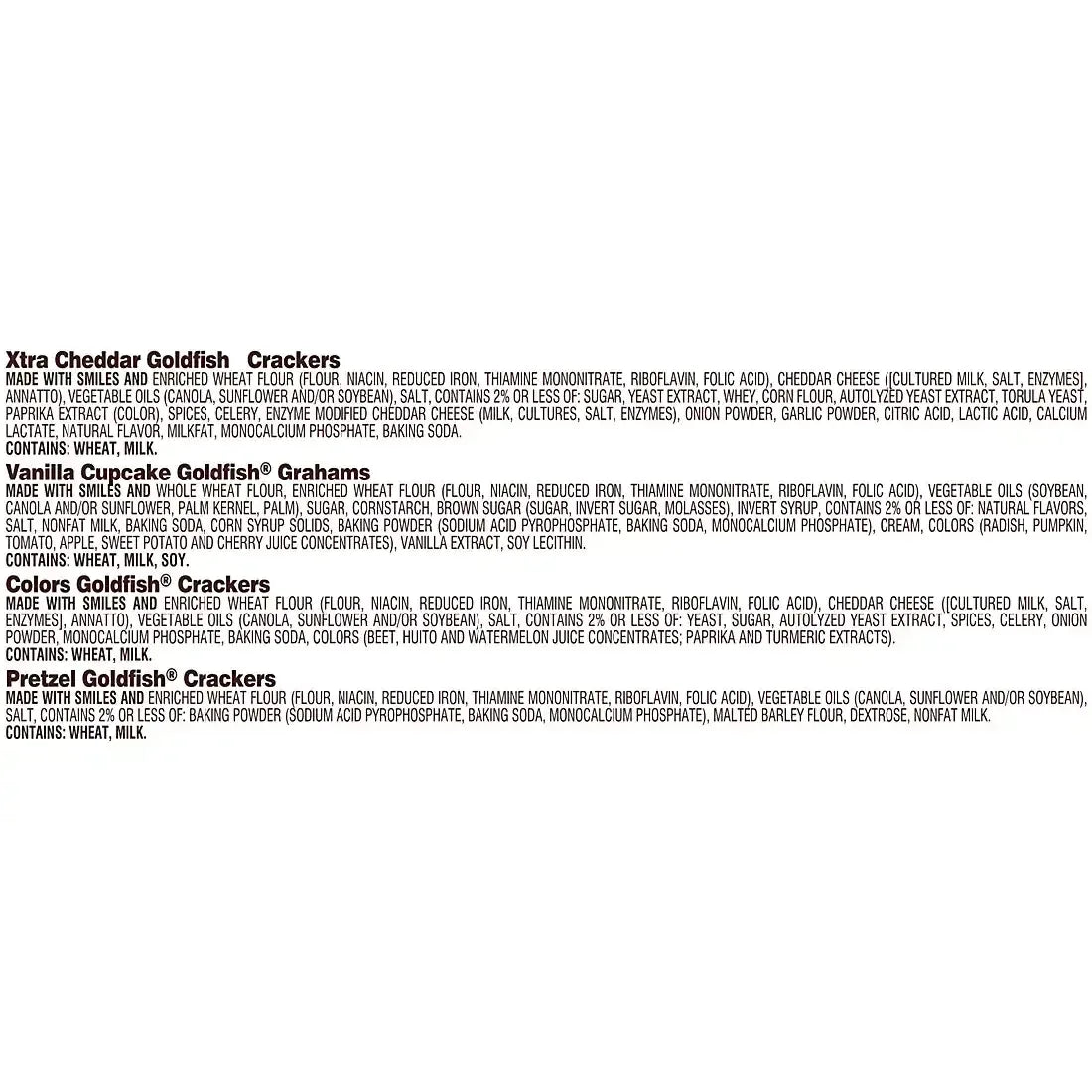 Goldfish Crackers Sweet & Savory Variety Pack Box, Single-Serve Snack Packs, 45 ct.