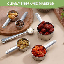 Stainless steel measuring spoons with clearly engraved measurements